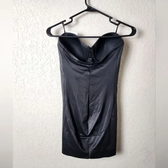 Miraclesuit Strapless Slip Dress Black Size 38B NWT